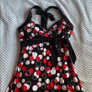 Polka dot halter dress